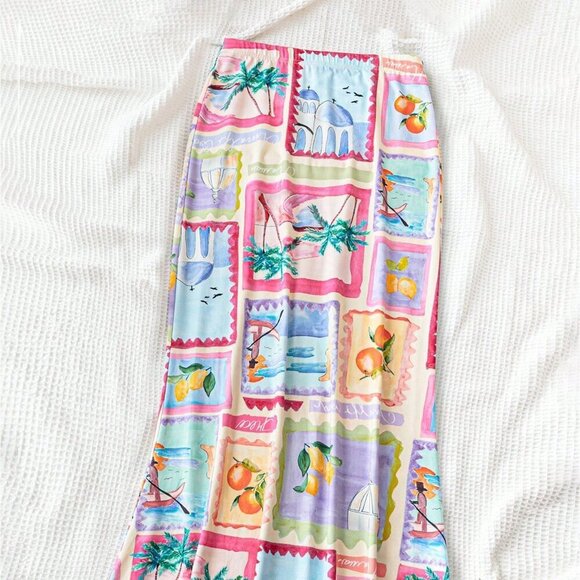 Multicolor Boho Women's Holiday Beach Casual Coconut Tree - Picture 6 of 6